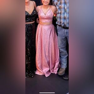 Pink sparkly prom dress, was size 4 altered to about a 2. worn twice